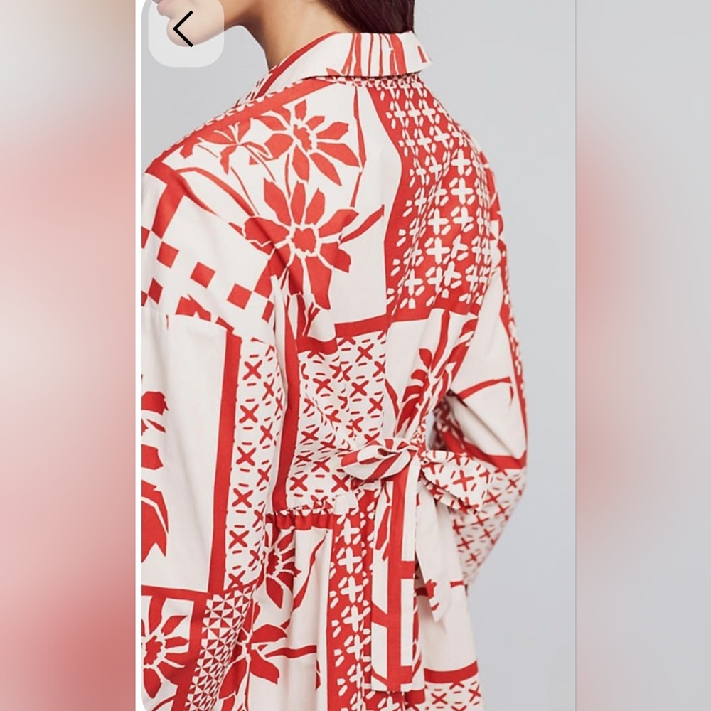 Anthropologie Maeve Printmaker Poplin Dress XS - Picture 3 of 13